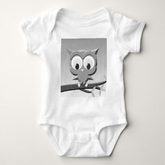 Body Chouette À Papier En Noir Et Blanc (Devant)