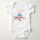 Body Chouette-frère Petite-soeur jumelée T-shirt bébé (Devant)