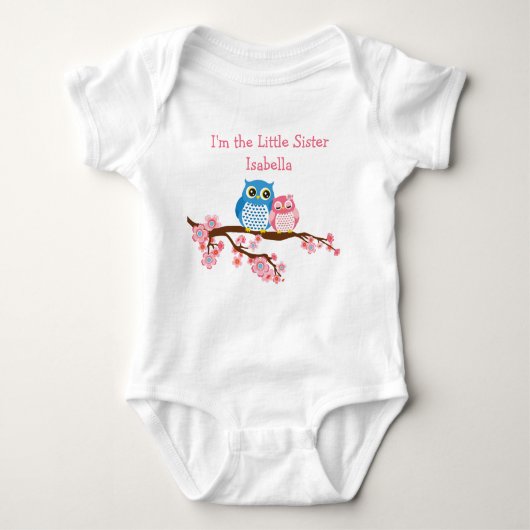 Body Chouette-frère Petite-soeur jumelée T-shirt bébé (Devant)