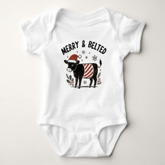 Body Christmas Baby Beltie Farmer Belted Galloway Cow
