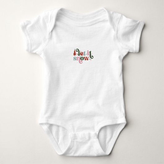 Body Christmas Holiday Let It Snow Baby Quote Romper (Devant)