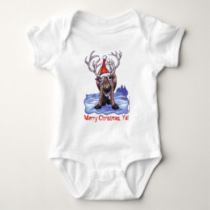 Body Christmas Reindeer Baby Tee