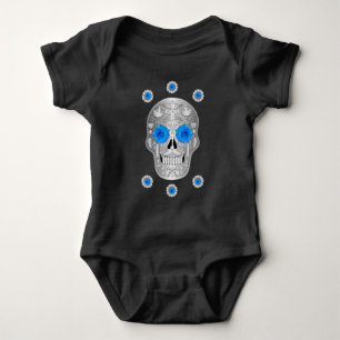 Body Chrome Calavera (Rose bleu) Bodysuit bébé