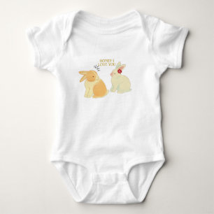 Body Citation d'amour mignonne Bunny Couple - "Chéri, j
