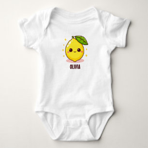 Body Citron jaune mignon personnalisé