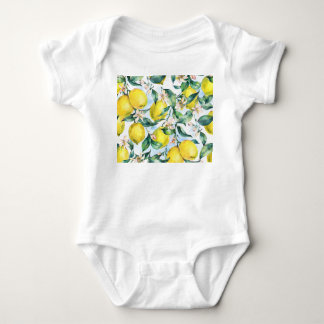 Body citrons d'aquarelle, branche d'agrumes frais.