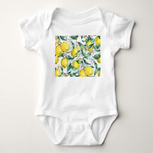 Body citrons d'aquarelle, branche d'agrumes frais. (Devant)