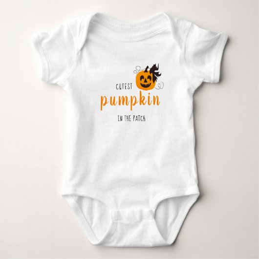 Body Citrouille Cutest Dans Le Patch Jack-o'-lantern Or (Devant)