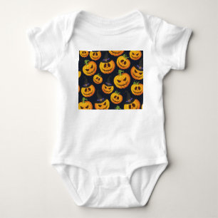 Body Citrouille d'Halloween : Motif de sorcière Vintage