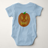 Body Citrouille Halloween en bleu clair (Dos)