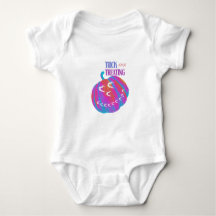 Citrouille psychédélique Coeur Baby Bodysuit