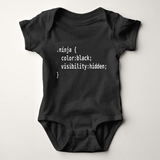 Body Classe CSS Ninja White Text Developer Design (Devant)