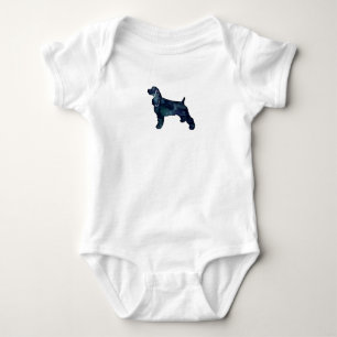 Body Cocker Spaniel Chien Silhouette Noir Aquarelle