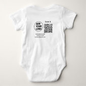 Body Code QR minimal simple ajouter un logo scanner nom (Dos)
