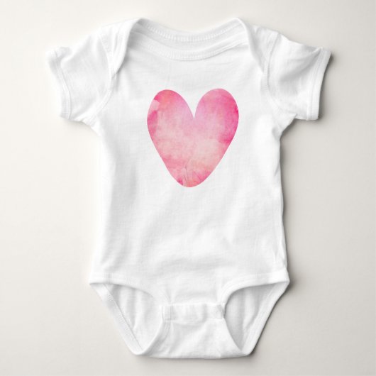Body Cœur aquarelle rose (Devant)
