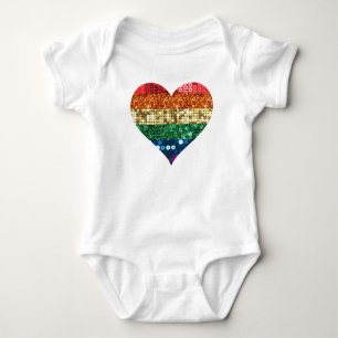 Body coeur arc-en-ciel lgbt