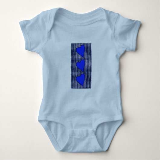 Body Coeur bleu plaid (Devant)
