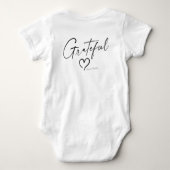 Body Coeur reconnaissant | Votre nom Script minimal d'e (Dos)