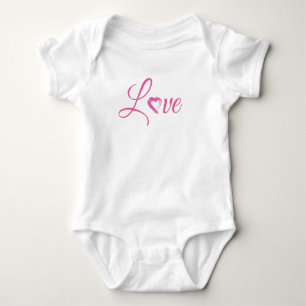 Body Coeur rose Love Baby Bodysuit