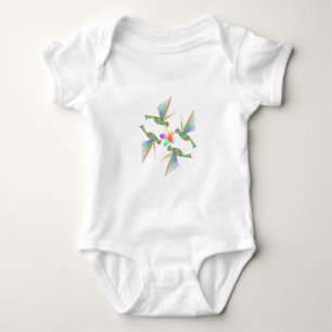 Body Colibris Arc-En-Ciel Embrasser Une Fleur