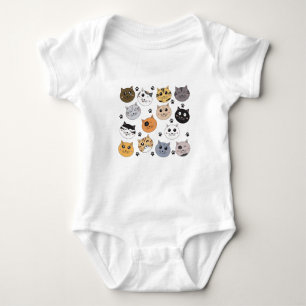 Body Coloré Cute Funny Chats & Motif Paw