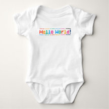 Coloré Hello World Binary Pixel Art