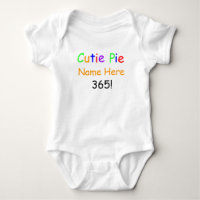 Colorful Cutie Pie 365 Chemise bébé PERSONNALISER