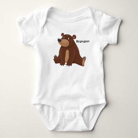 Body Combinaison à manches Jersey Ourson Mignon (Devant)