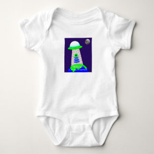 Body Combinaison bébé avec extraterrestre et lune par J