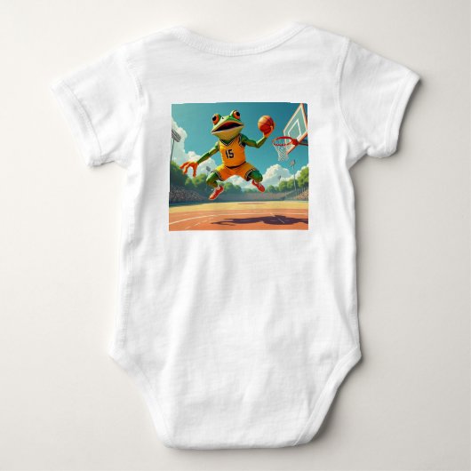 Body Combinaison bébé Basketball Frog scène complète bl (Dos)