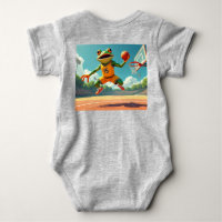 Combinaison bébé Basketball Frog scène complète bl
