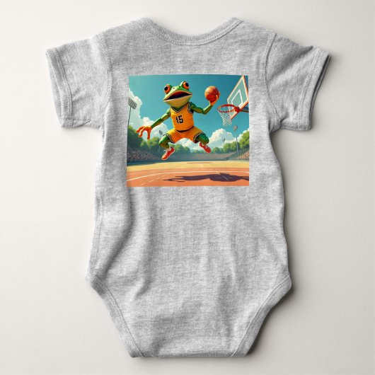 Body Combinaison bébé Basketball Frog scène complète bl (Dos)