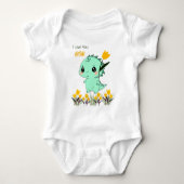 Body Combinaison bébé dinosaure menthe mignon (Devant)