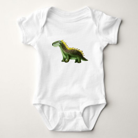 Body Combinaison bébé dinosaure vert mignon - Adorable (Devant)