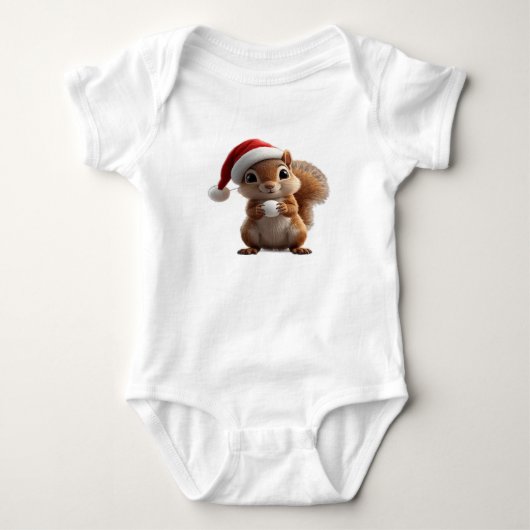 Body Combinaison bébé écureuil de Noël mignon (Devant)