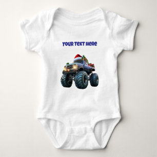 Body Combinaison bébé éditable Blue Monster Truck