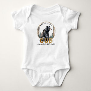 Body Combinaison bébé en forêt Oursonnet courageux
