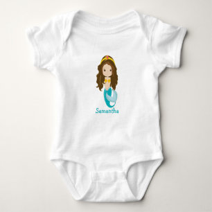 Body Combinaison bébé Fête de la Sirène Jaune