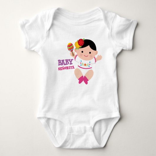 Body Combinaison bébé Fiesta, tenue bébé mexicaine (Devant)