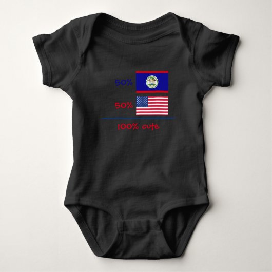 Body Combinaison bébé garçon fille Bélize Américain (Devant)
