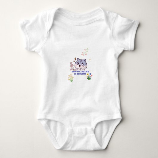 Body Combinaison bébé hamster esthétique mignonne (Devant)