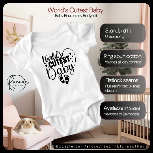 Body Combinaison bébé jersey du bébé le plus mignon du 