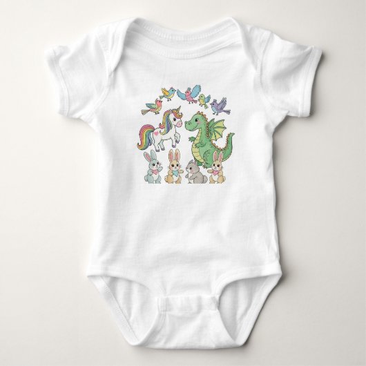 Body Combinaison bébé licorne dragon animal (Devant)