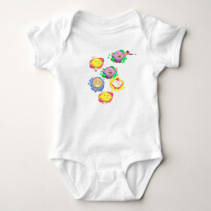 Body Combinaison bébé mignonne avec poussins de dessin 