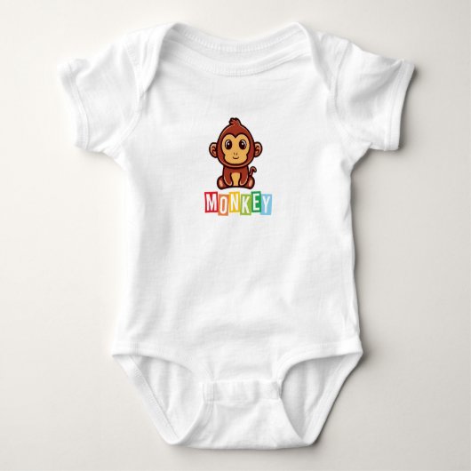Body Combinaison bébé singe (Devant)
