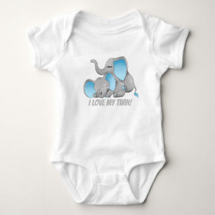 Body Combinaison corps avec éléphants jumeaux mignons e