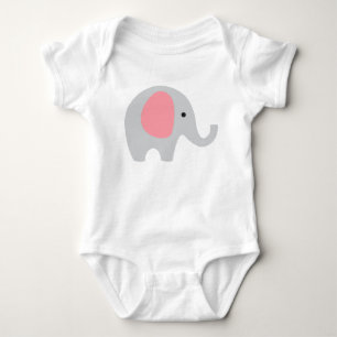 Body Combinaison de bébé avec l'éléphant gris et le
