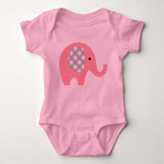 Body Combinaison de bébé avec l'éléphant rose/oreilles (Devant)