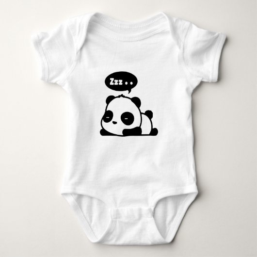Body combinaison de bébé avec un panda somnolent mignon (Devant)
