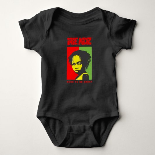 Body Combinaison de bébé d'enfant d'IRIE KIDZ® "Rasta" (Devant)